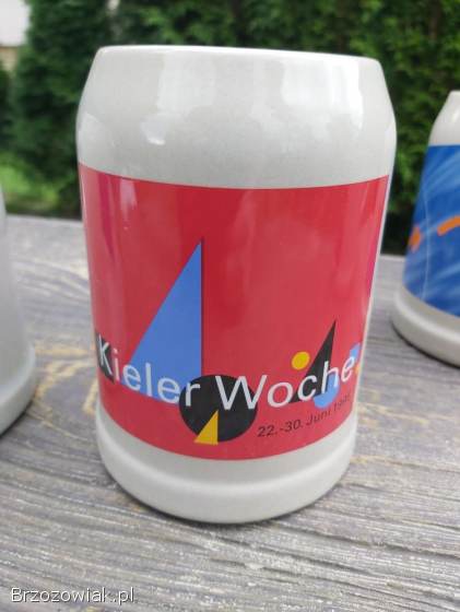 Kubki kufle pamiątkowe z Tygodnia Kilońskiego Kieler Woche regaty żeglarskie.