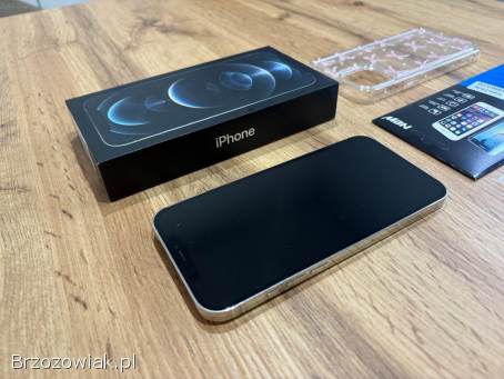 Iphone 12 Pro Max -  Biały/Srebrny!  Super Stan!  Gwarancja!  Bat 100