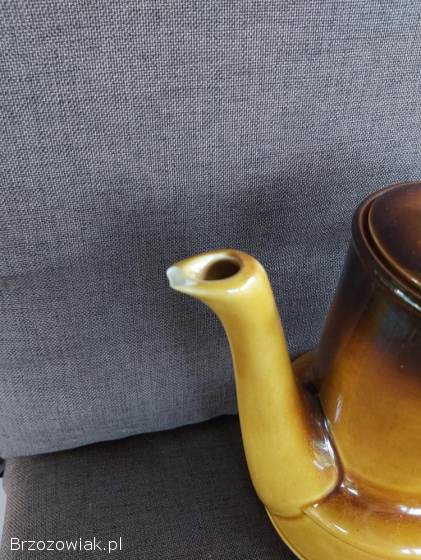 Serwis kawowy Ania z Tułowic zestaw dzbanek mlecznik kubeczki PRL vintage.