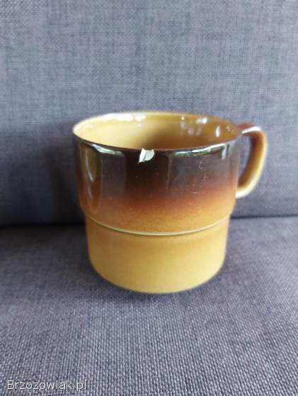 Serwis kawowy Ania z Tułowic zestaw dzbanek mlecznik kubeczki PRL vintage.