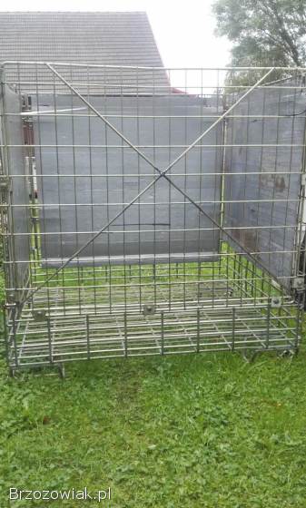 Kosz metalowy skrzyniopaleta klatka składana