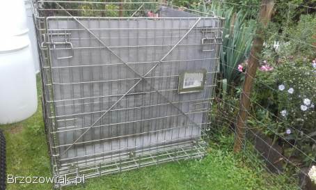 Kosz metalowy skrzyniopaleta klatka składana