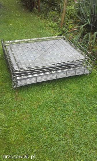 Kosz metalowy skrzyniopaleta klatka składana