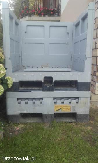 Kosz metalowy skrzyniopaleta klatka składana