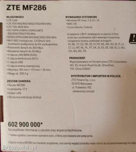 Router ZTE MF286 T mobile wi-fi 3G/4G Sim