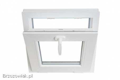 Okno 80x50 cm Piwniczne Garażowe Nowe Białe PREMIUM -  Od Ręki