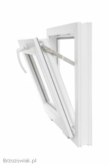 Okno 80x50 cm Piwniczne Garażowe Nowe Białe PREMIUM -  Od Ręki