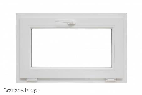 Okno 80x50 cm Piwniczne Garażowe Nowe Białe PREMIUM -  Od Ręki