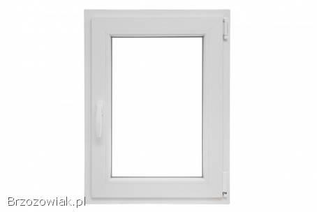 Okno 60x80 cm Piwniczne Garażowe Nowe Białe PREMIUM -  Od Ręki