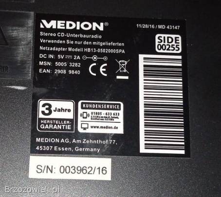 Radio CD kuchenne podwieszane MEDION