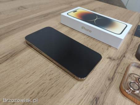 Okazja!  Iphone 14 Pro Max!  Złoty!  Jak Nowy!  Kondycja Bat 100!