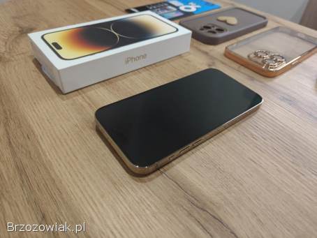 Okazja!  Iphone 14 Pro Max!  Złoty!  Jak Nowy!  Kondycja Bat 100!