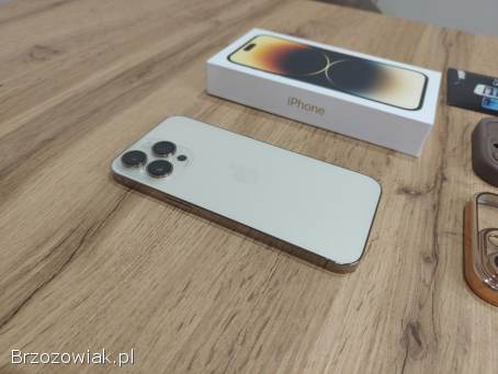 Okazja!  Iphone 14 Pro Max!  Złoty!  Jak Nowy!  Kondycja Bat 100!