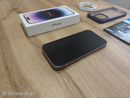 Okazja!  Iphone 14 Pro -  Deep Purple!  Super Stan!  Kondycja Bat 100!