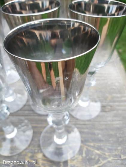 Kieliszki do wina platyna Krosno.