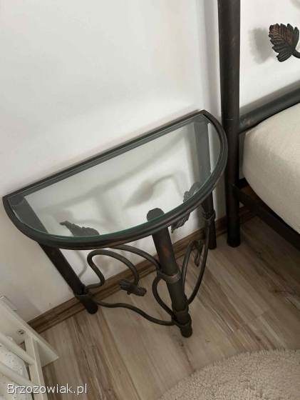 Łóżko stalowe + stoliczki nocne