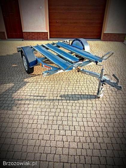 Przyczepka samochodowa do przewozu motocykli dmc 750 kg kat.  B