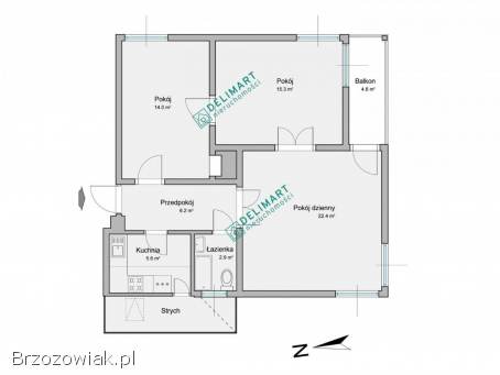 Mieszkanie 3 pokoje Ogrodowa,  Sanok