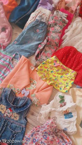 Paka ubranek dla dziewczynki 80-86 zestaw mega