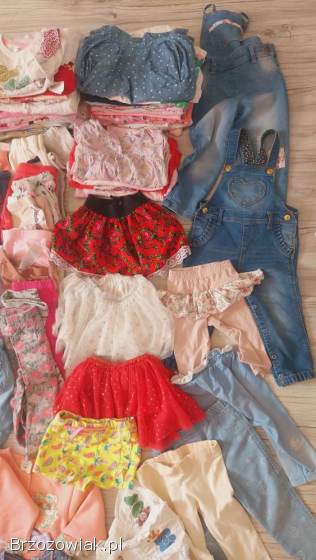 Paka ubranek dla dziewczynki 80-86 zestaw mega