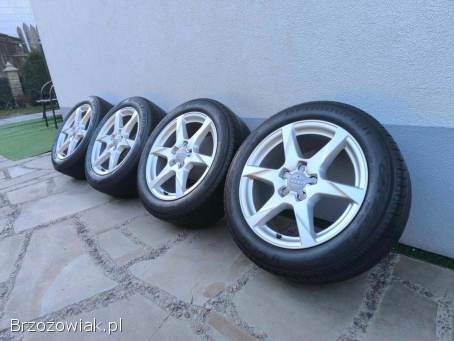 Alufelgi 17 5x112 opony letnie 215/55R17 Audi VW Seat Skoda Mercedes BMW