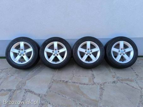 Alufelgi 16 5x112 opony letnie 225/55R16 Audi VW Seat Skoda Mercedes BMW