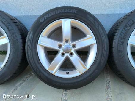 Alufelgi 16 5x112 opony letnie 225/55R16 Audi VW Seat Skoda Mercedes BMW