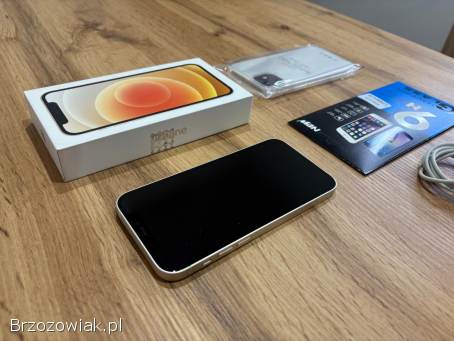 Okazja!  Iphone 12 Biały!  Kondycja Baterii 100 Gwarancja!  Super Stan!