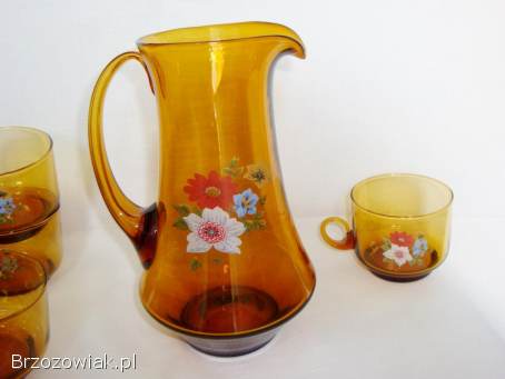 Szklany zestaw z PRL