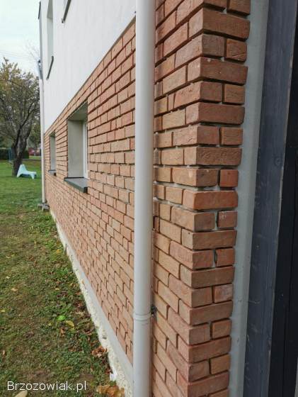 Ręcznie formowane płytki z cegły,  wypalane