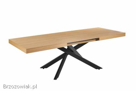 Stół do salonu -  dąb naturany,  noga pająk,  Krzesło obrotowe -  kolory.