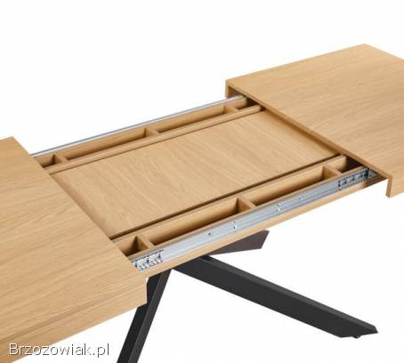 Stół do salonu -  dąb naturany,  noga pająk,  Krzesło obrotowe -  kolory.