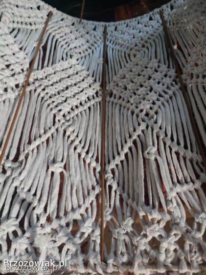 Ogromny abażur,  styl boho,  technika makramy