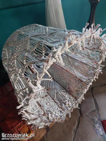 Ogromny abażur,  styl boho,  technika makramy