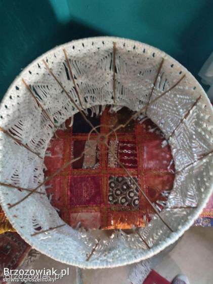 Ogromny abażur,  styl boho,  technika makramy