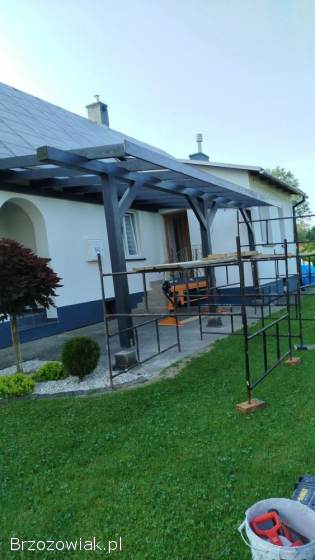 Wiaty,  konstrukcje drewniane