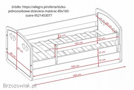 Łóżko dziecięce 80x160 białe