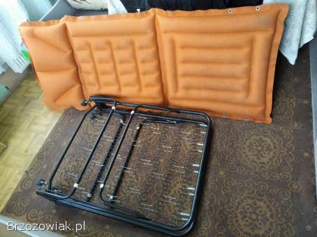 Nowe łóżko składane turystyczne polowe pojedyncze 190 x 80 kółka + materac tanio