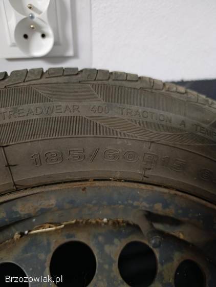 2 x felgi stalowe z oponami letnimi opel corsa astra 4x100 15